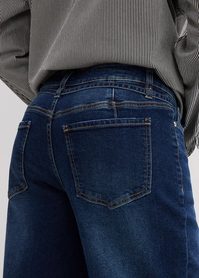 Jean large taille mi-haute • bleu foncé denim used • product-page.page-title-suffix
