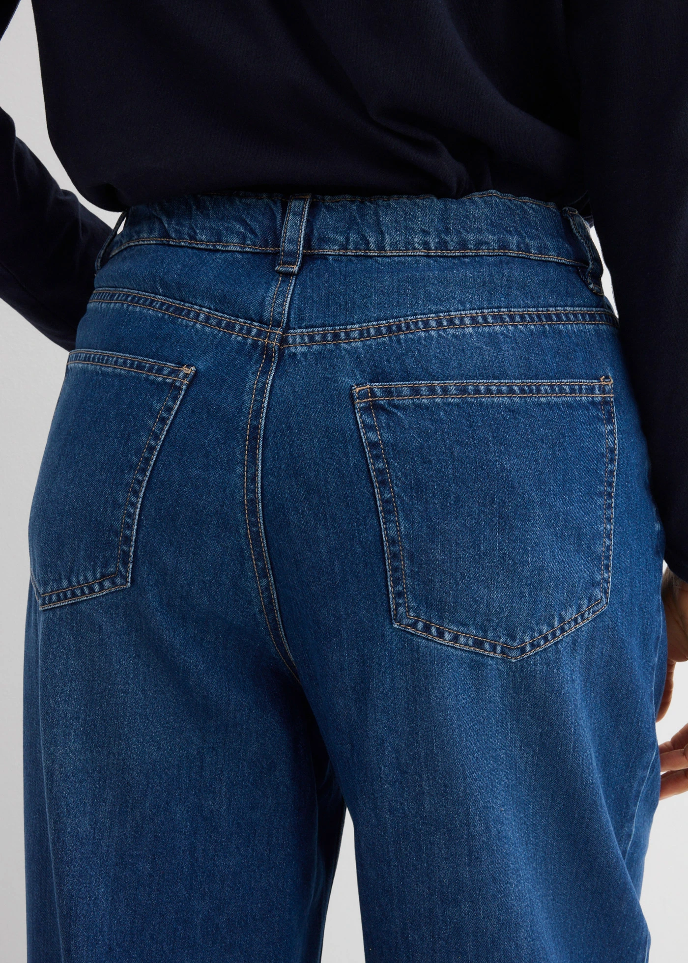 Džínsy wide-leg, vysoký pás • modrá denim used • obchod bonprix