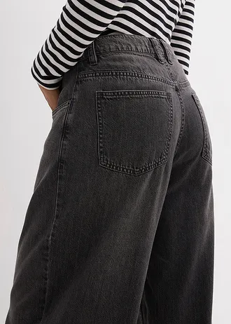 Džínsy wide-leg, vysoký pás • sivá denim used • obchod bonprix