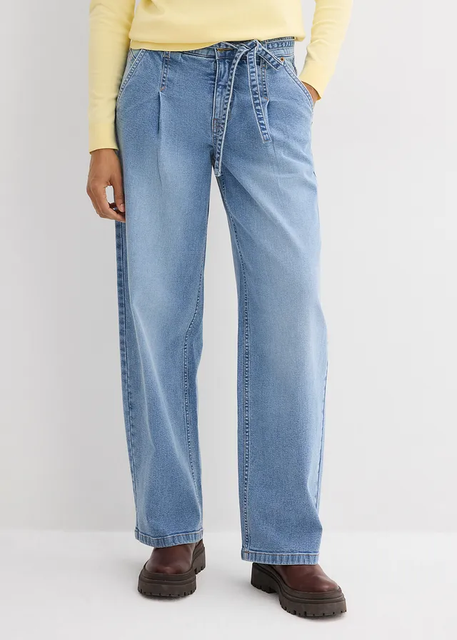 Jean barrel taille mi-haute • bleu clair denim used • product-page.page-title-suffix