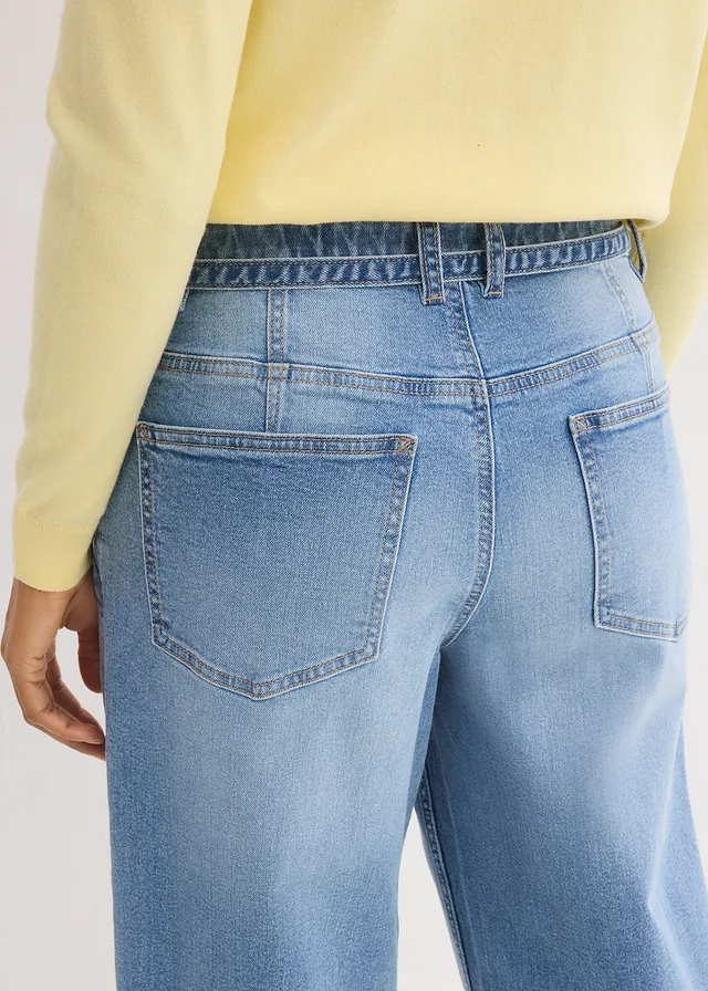 Jean barrel taille mi-haute • bleu clair denim used • product-page.page-title-suffix