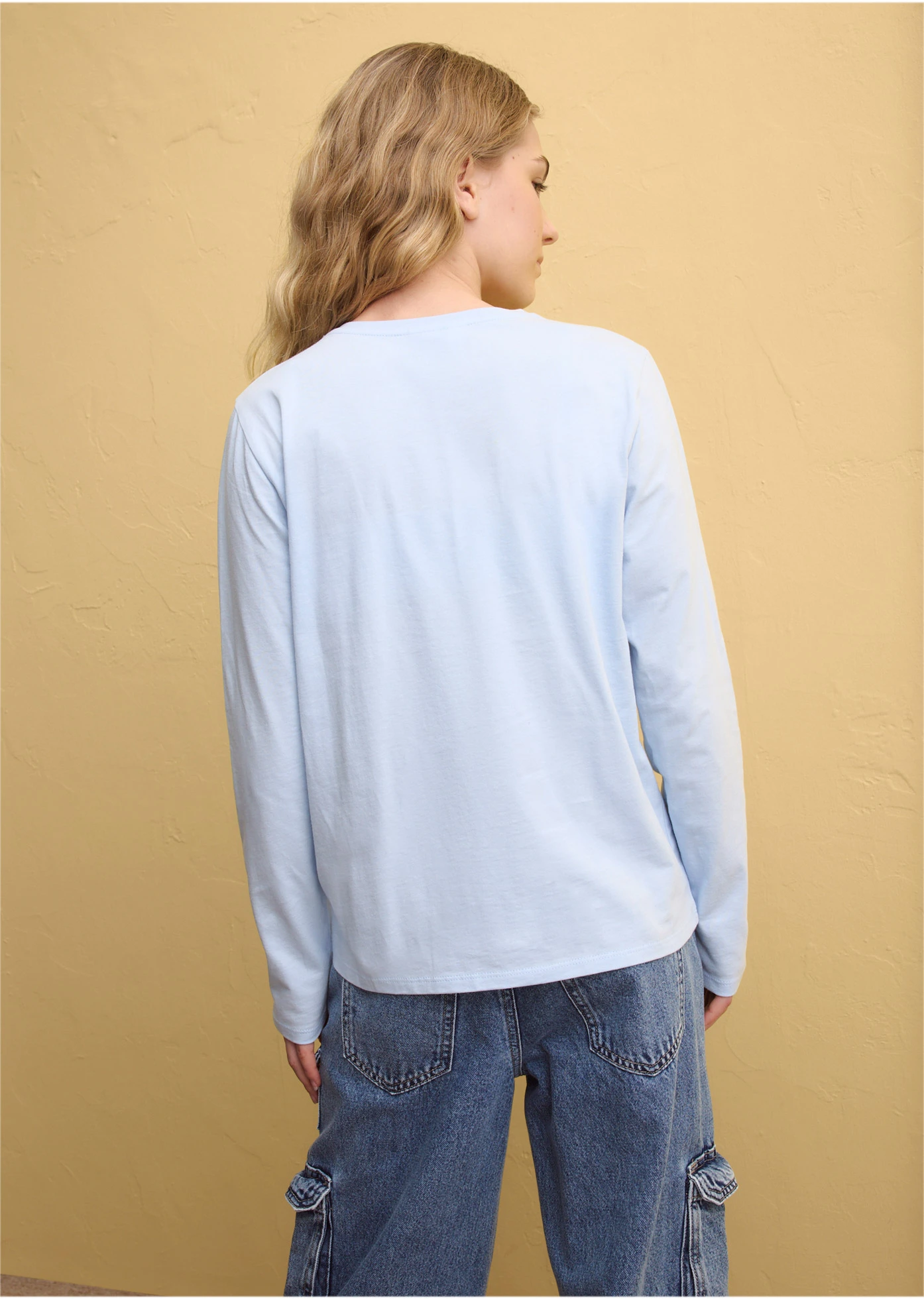 Hello Kitty longsleeve van katoen • poederblauw met print • bonprix online shop