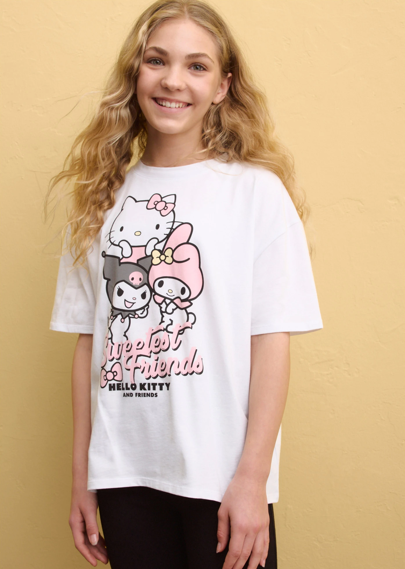 Oversize-tričko z čistej bavlny, Hello Kitty • biela potlačená • obchod bonprix