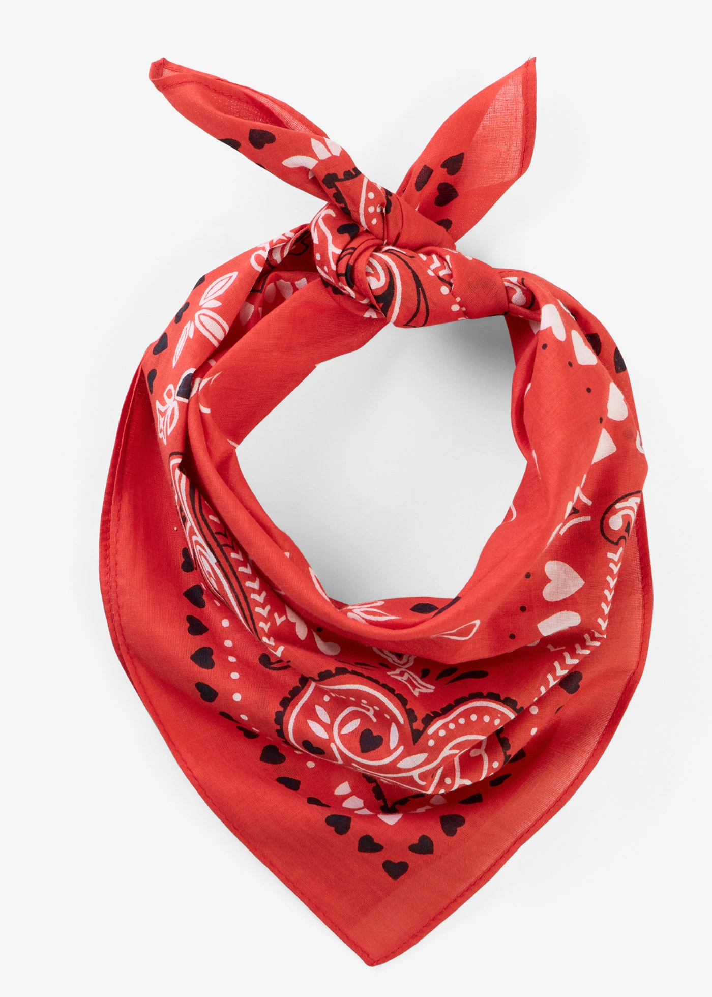 Foulard à imprimé cœurs • fraise • Boutique bonprix