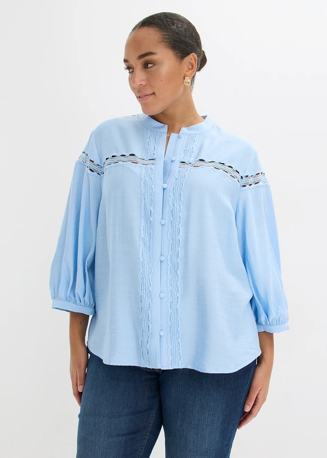 Blouse, Couleur: bleu clair