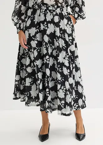 Maxirok, Kleur: zwart gebloemd