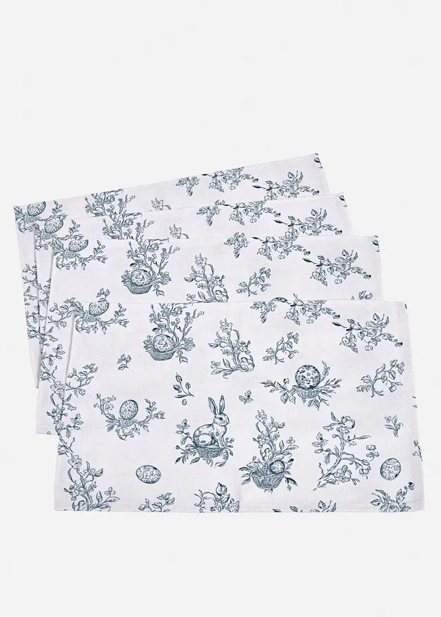 Placemats met paasmotief (set van 4) • grijs • bonprix online shop