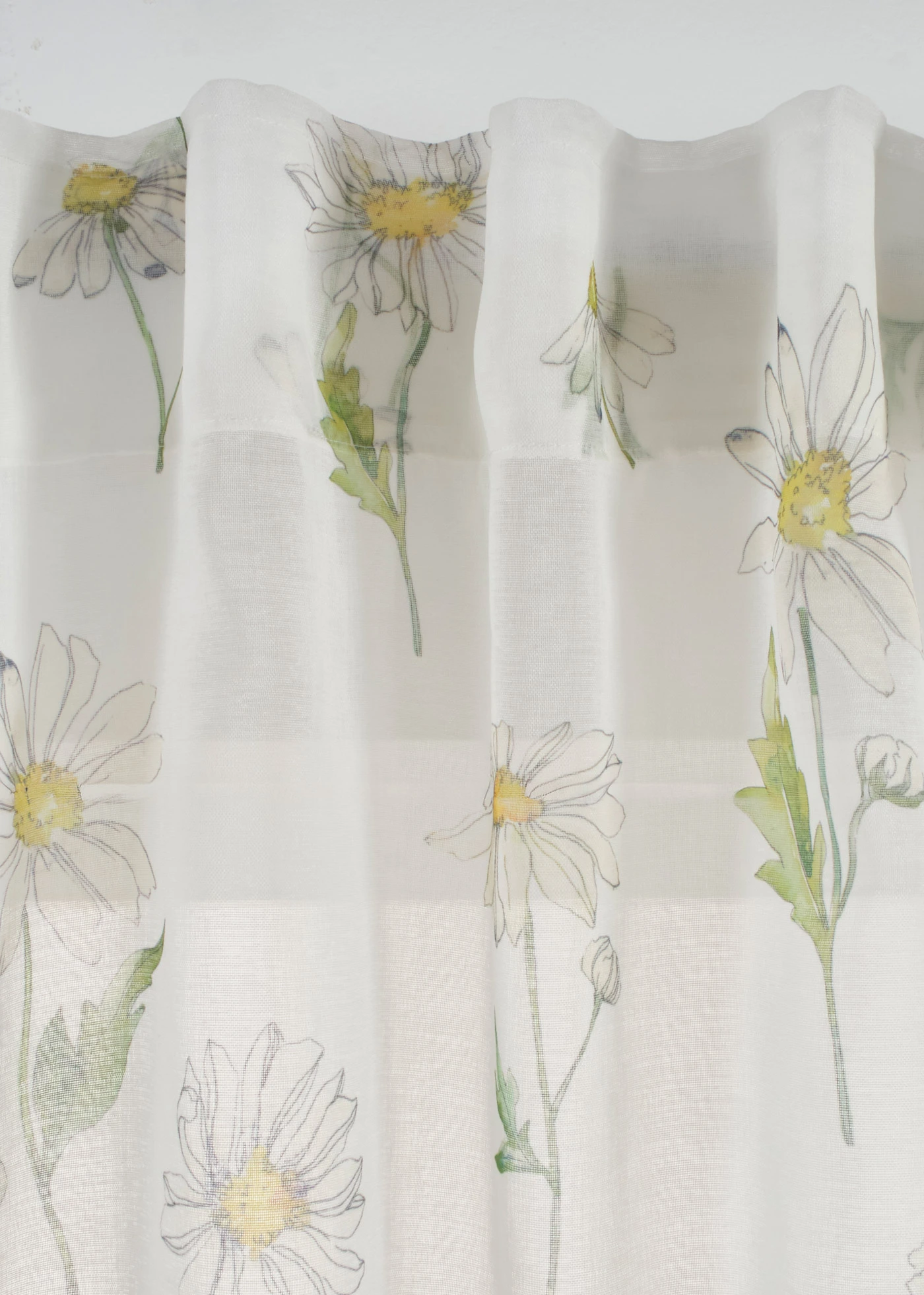 Voilage à imprimé floral (1 pce) • blanc-vert • Boutique bonprix