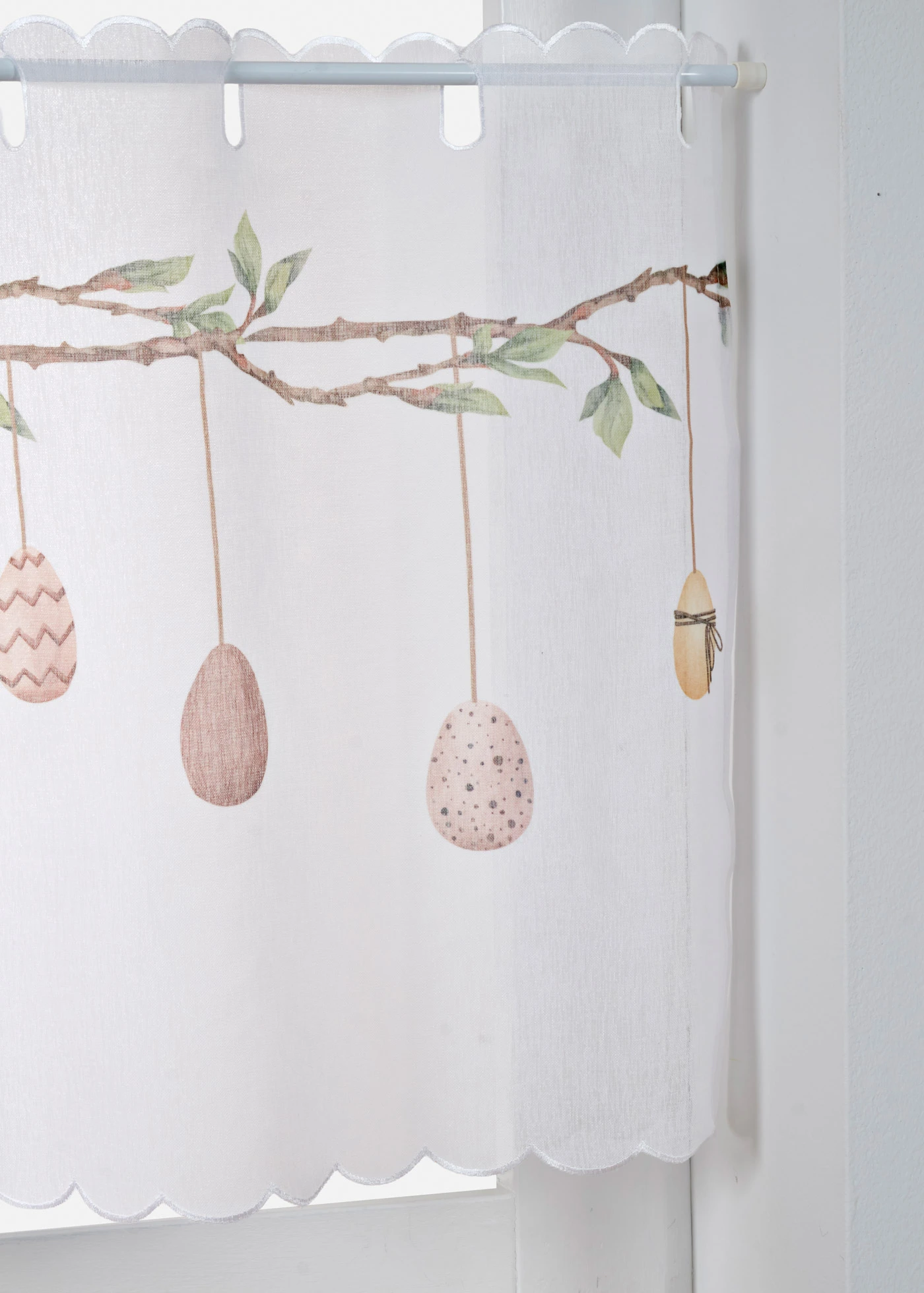 Brise-bise avec motif de Pâques • blanc/multicolore • Boutique bonprix