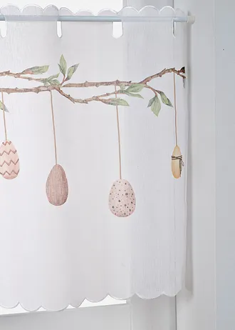 Brise-bise avec motif de Pâques • blanc/multicolore • Boutique bonprix