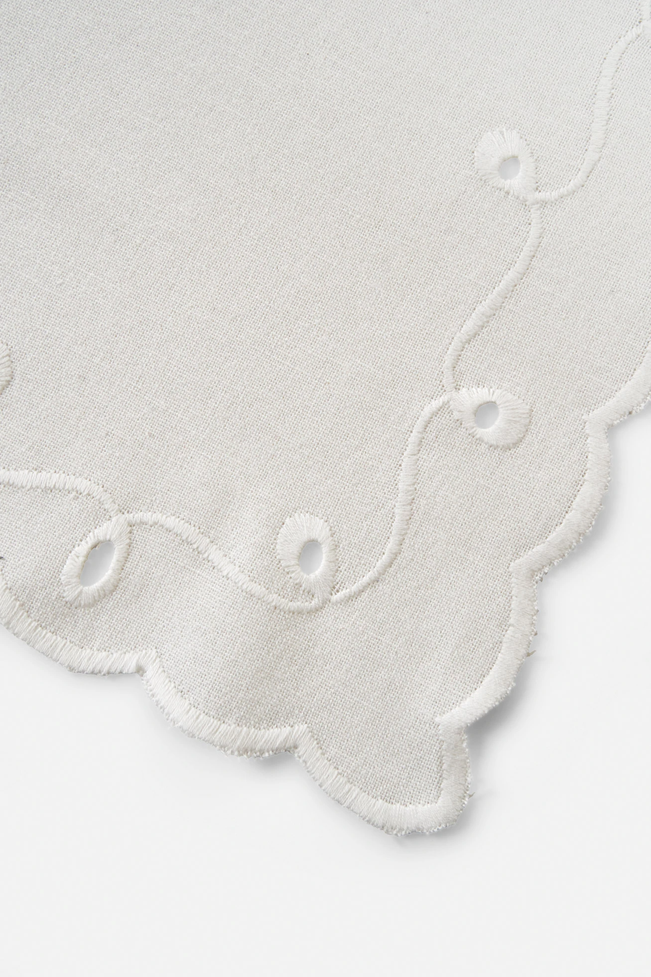 Placemats van biologisch katoen met borduursel (set van 2) • wit • bonprix online shop