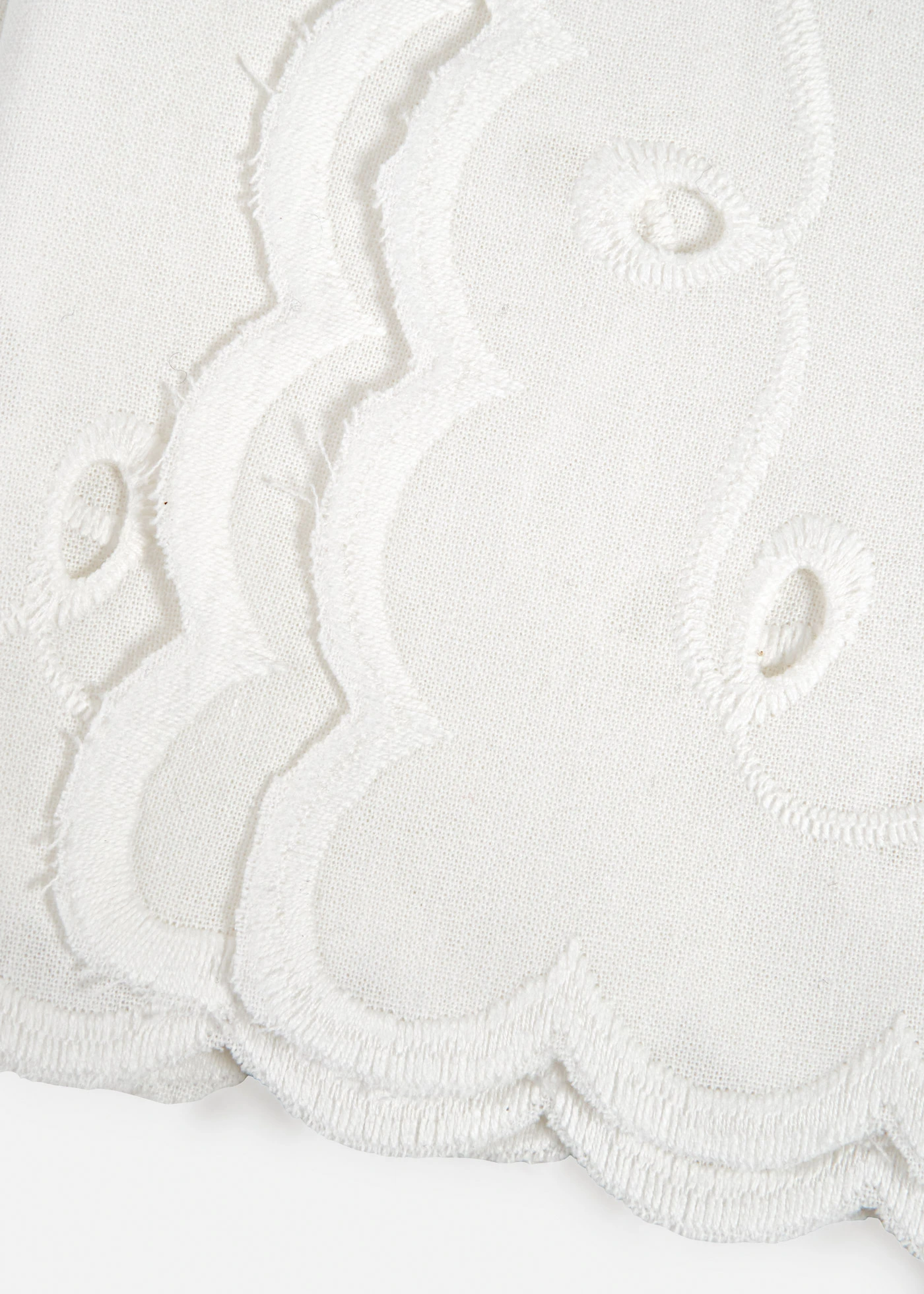 Serwetki materiałowe z bawełny organicznej z haftem (2 szt.) • biały • sklep bonprix