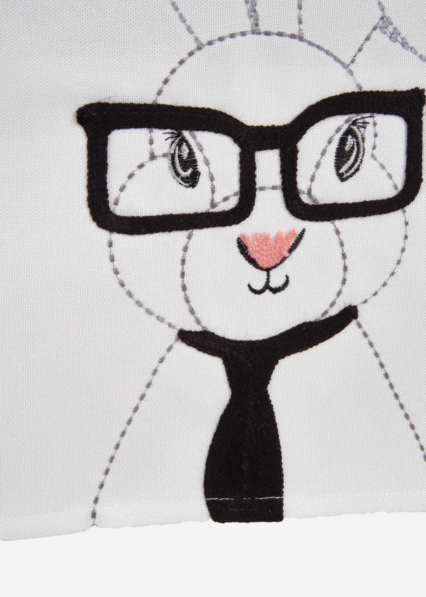 Běhoun na stůl s vyšitým zajícem • krémovo-šedo-černá • bonprix obchod