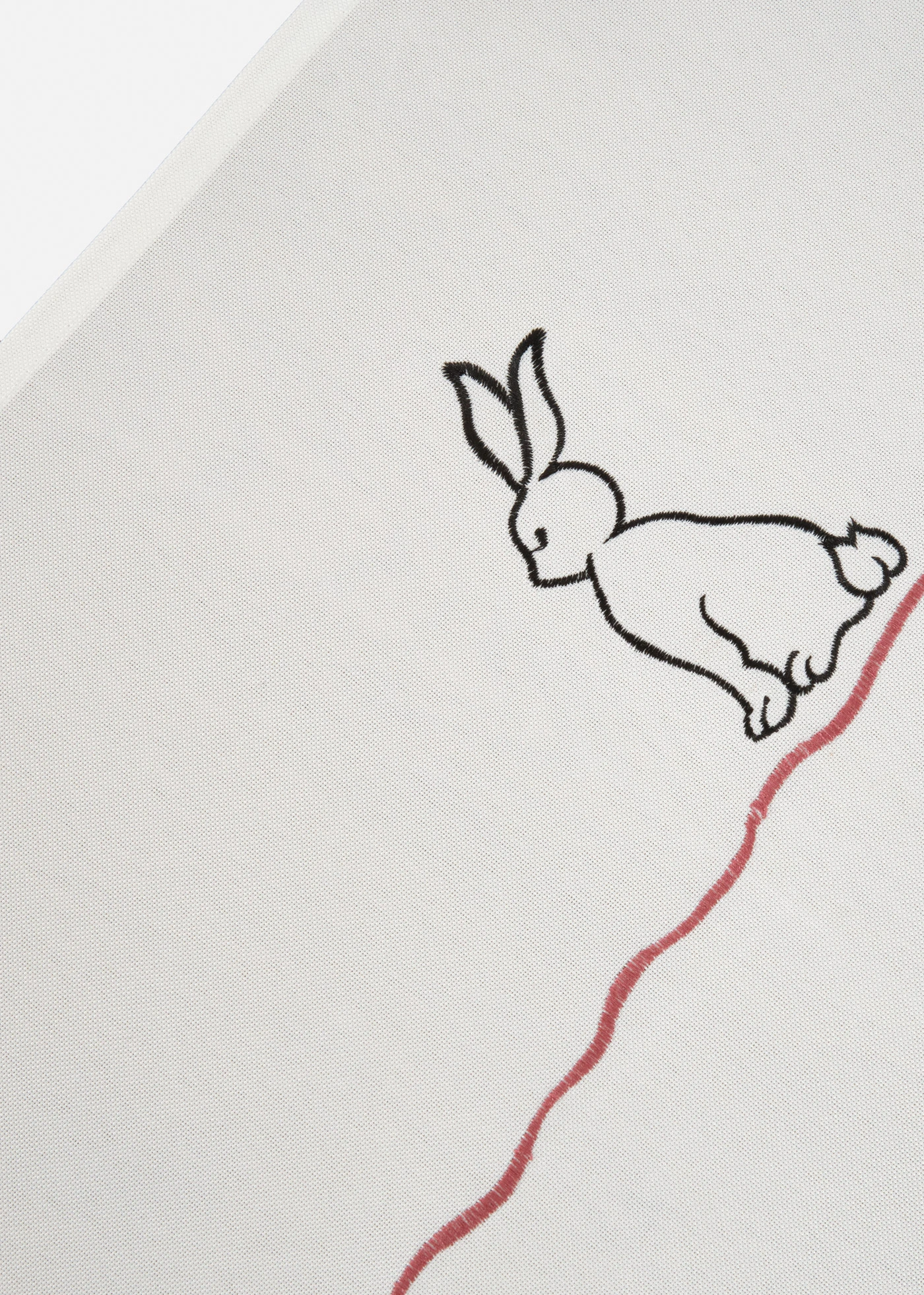 Bieżnik stołowy z motywem zajączków • biało-czarno-ciemnoczerwony • sklep bonprix