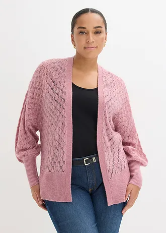 Ajour vest, Kleur: mauve