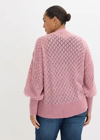 Ajour vest, Kleur: mauve