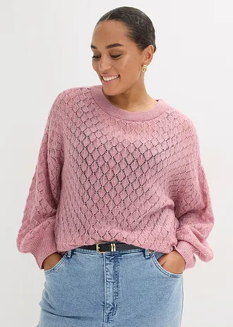 Ajour trui, Kleur: mauve