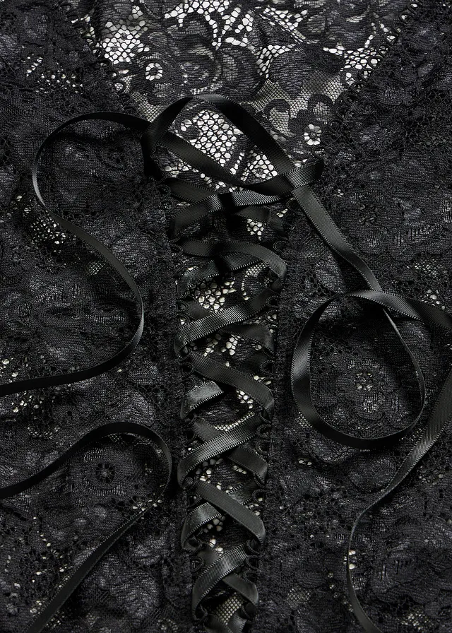 Body ouvert in wetlook • zwart • product-page.page-title-suffix