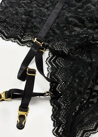 String taille classique ouvert avec porte-jarretelle • noir • Boutique bonprix