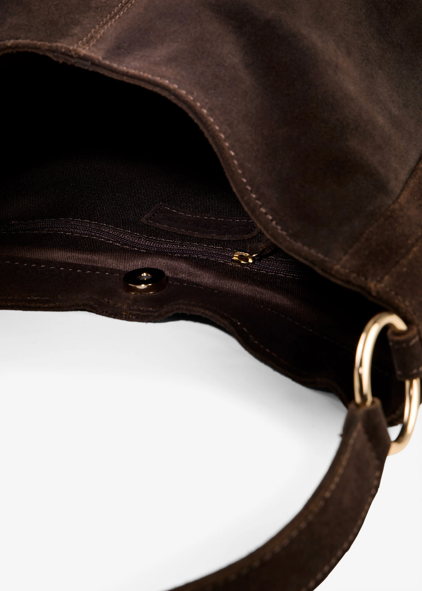 Suède handtas met een decoratieve extra riem • bruin • bonprix online shop