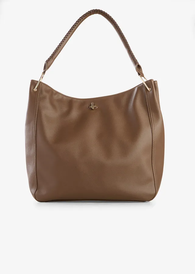 Cabas avec bandoulière, Couleur: marron