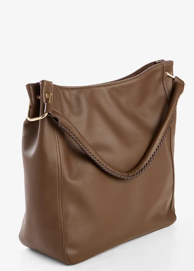 Cabas avec bandoulière, Couleur: marron