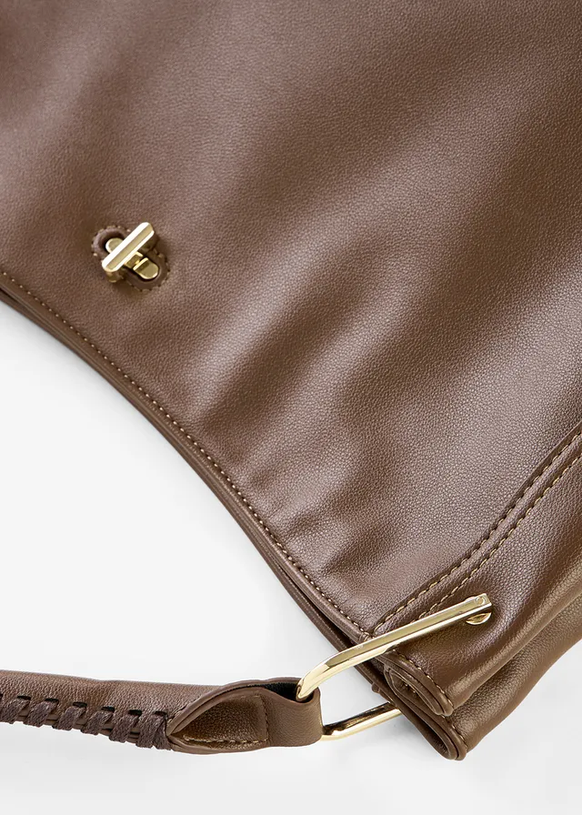 Cabas avec bandoulière, Couleur: marron