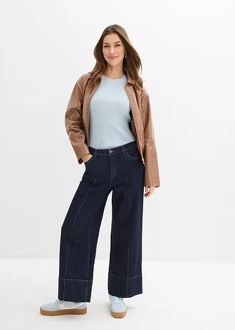 Veste enduite courte, Couleur: marron