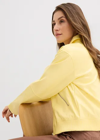 Veste enduite courte • jaune clair • Boutique bonprix
