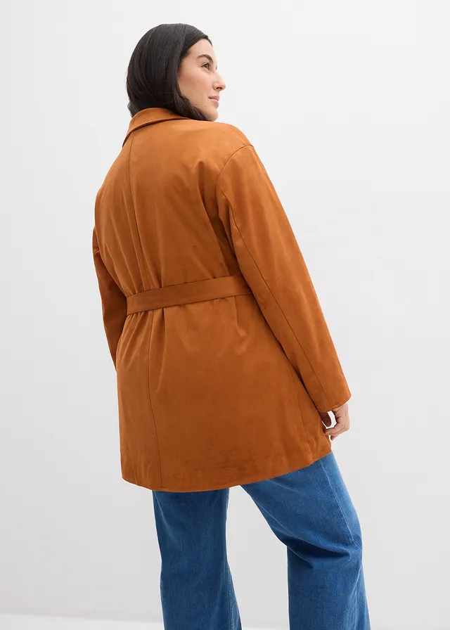 Manteau court avec ceinture, Couleur: bronze