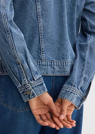Džínová bunda s proplétaným detailem • světle modrý denim used • bonprix obchod