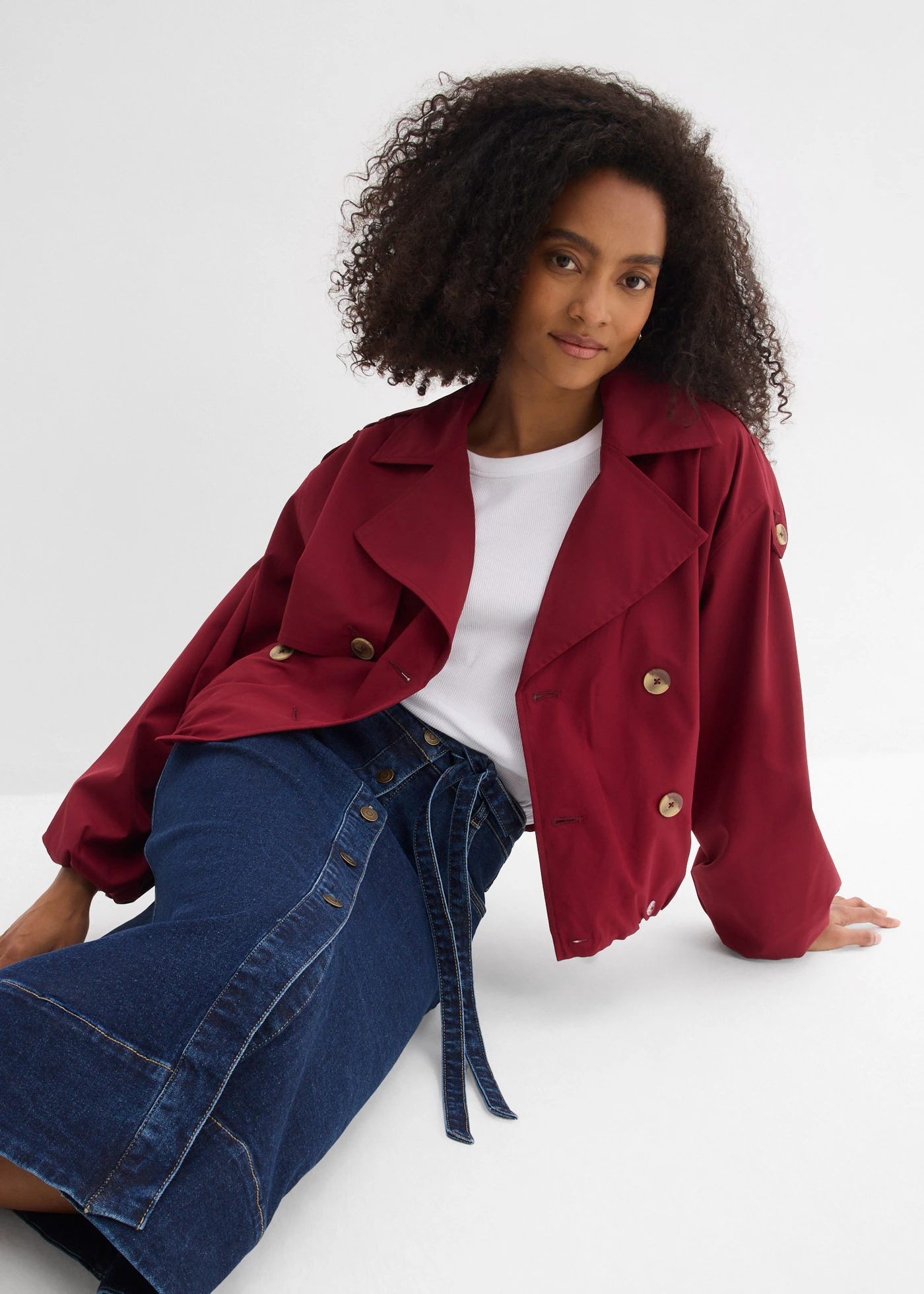 Midi spijkerrok met knoopsluiting • donkerblauw denim used • bonprix online shop