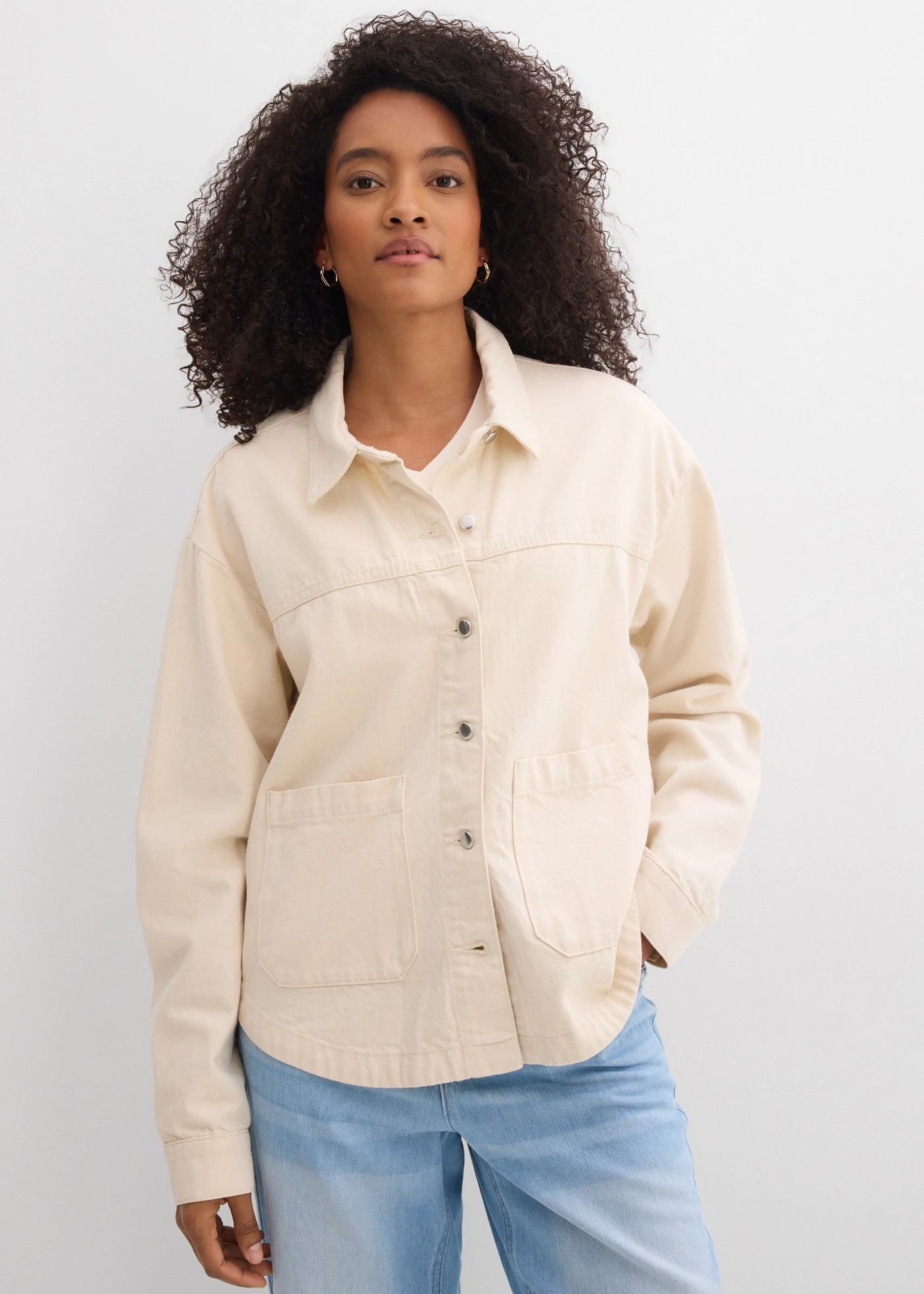 Geacă de blugi denim, în stil „shaket” • necolorat • magazin bonprix