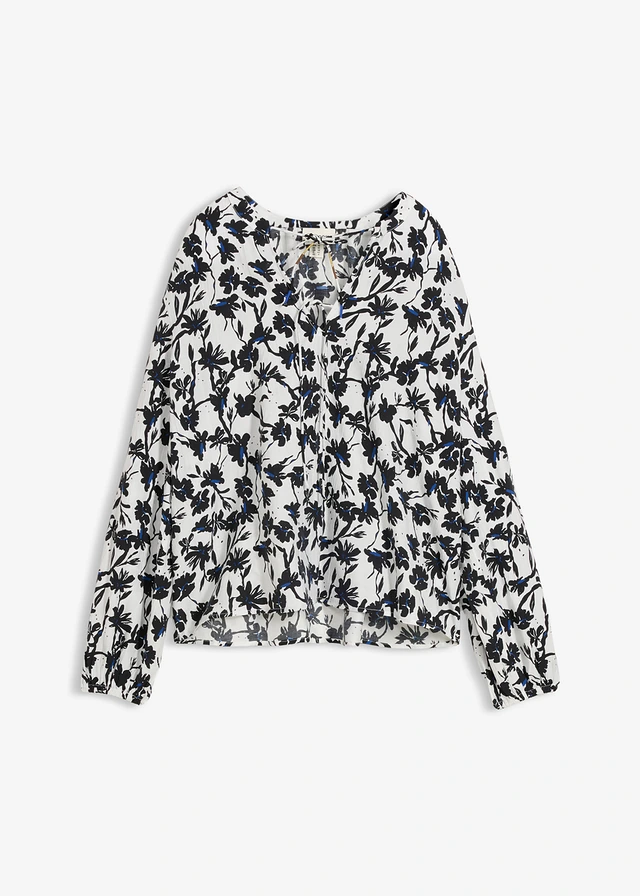 Blouse van gestructureerde crinkle