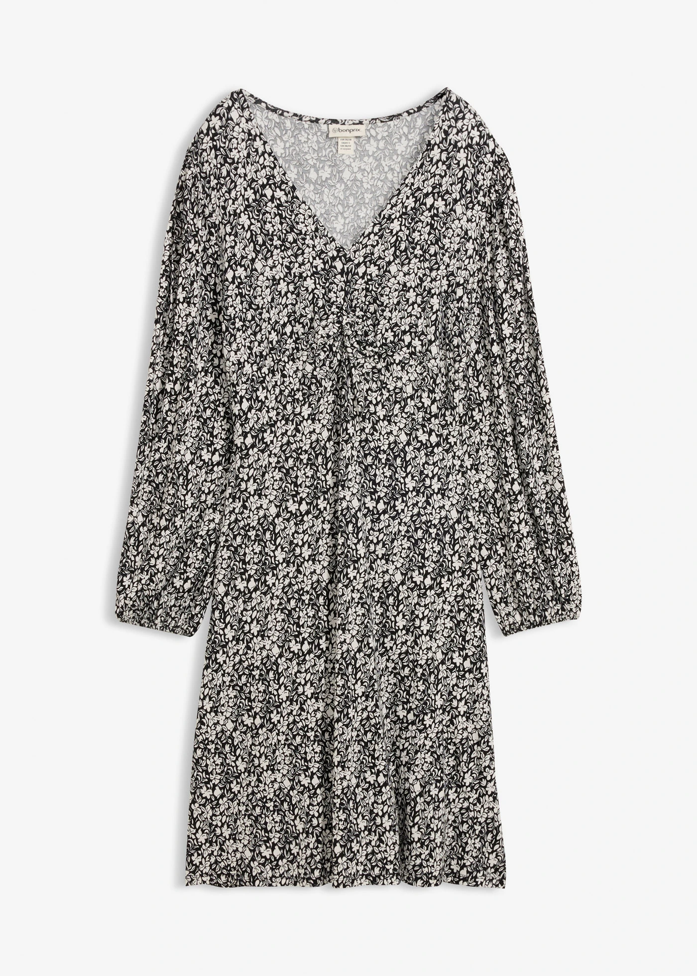 Robe en jersey viscose • noir-écru floral • Boutique bonprix