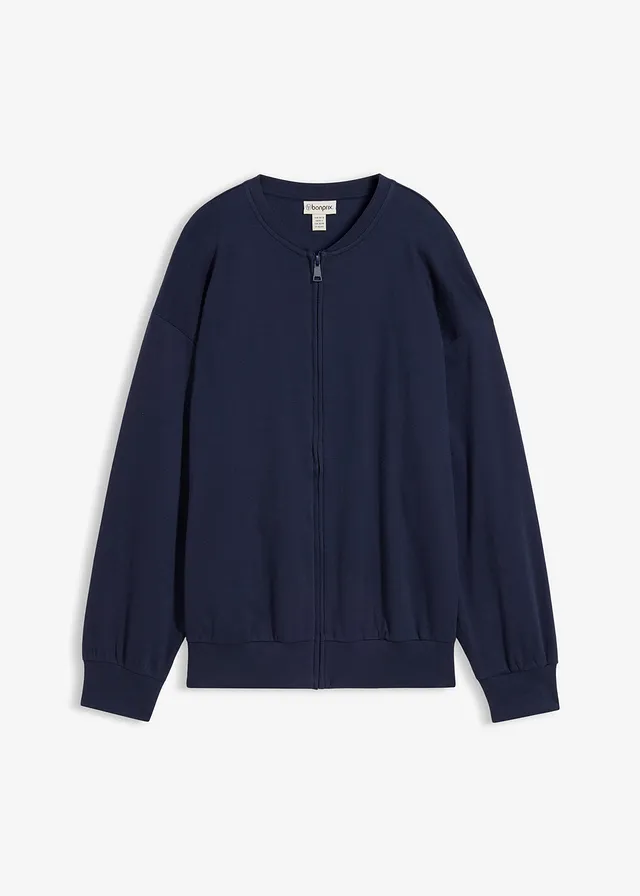 Gilet sweat 100% coton • bleu foncé • Boutique bonprix