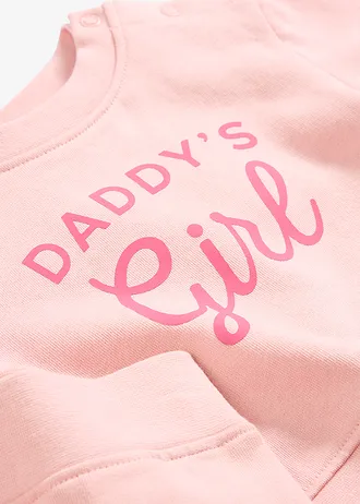 Sweat-shirt et pantalon 100% coton (ens. 2 pces) • rose bonbon imprimé • Boutique bonprix