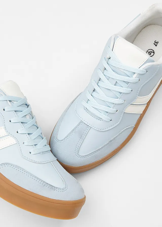 Sneakers à plateforme rétro • bleu poudré-blanc • product-page.page-title-suffix