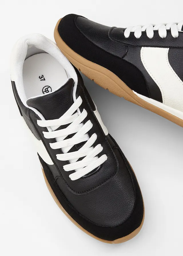 Sneakers rétro, Couleur: noir / blanc