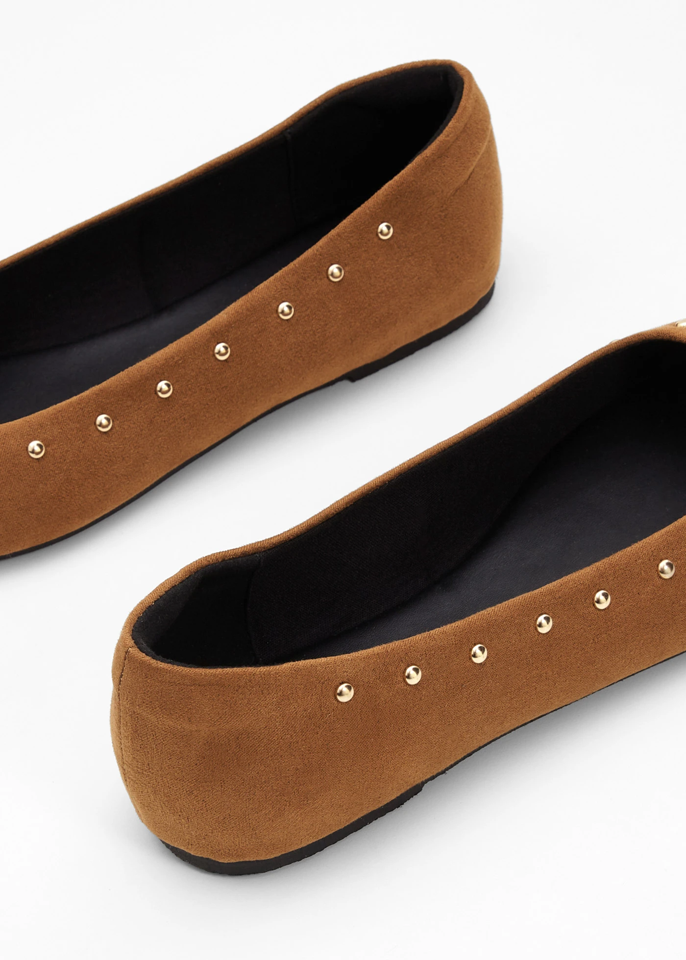 Ballerina's met studs • cognac • bonprix online shop