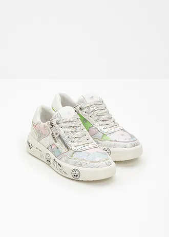 Mustang-sneakers met ritssluting • zilver met print • bonprix online shop