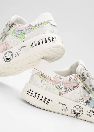 Mustang szabadidőcipő cipzárral • ezüstszín/mintás • bonprix áruház