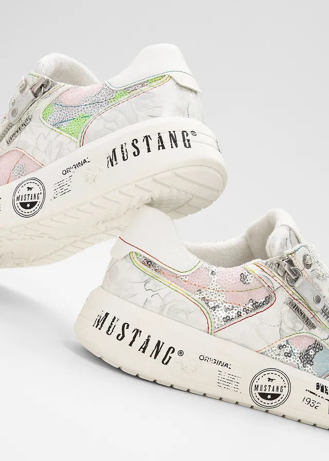 Sneakers Mustang à fermeture zippée • argenté imprimé • product-page.page-title-suffix