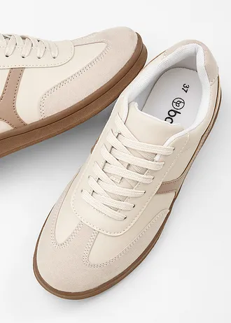 Tenisky v retro stylu • světle písková/kaštanově hnědá • bonprix obchod