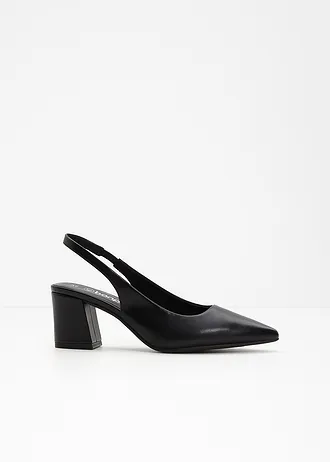 Slingpumps met blokhak