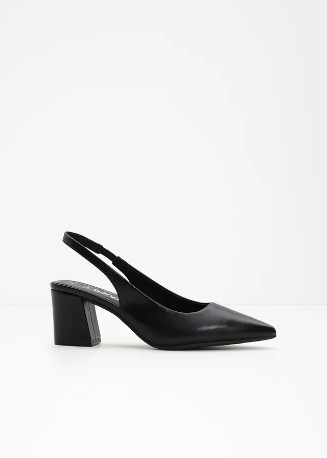 Escarpins slingback à talon carré