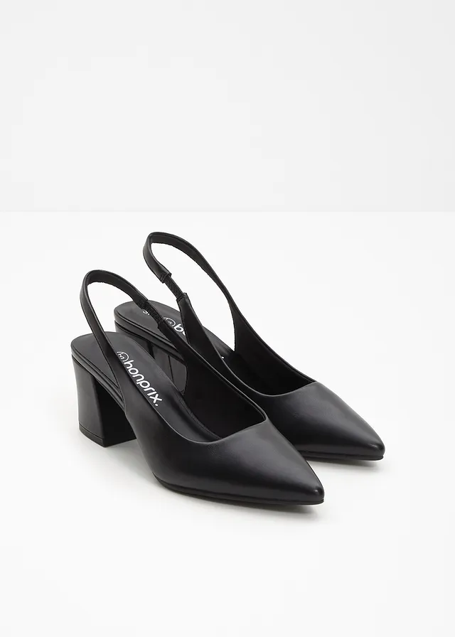Escarpins slingback à talon carré • noir • product-page.page-title-suffix