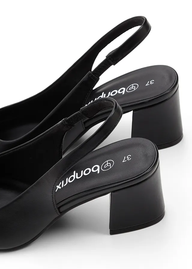 Escarpins slingback à talon carré • noir • product-page.page-title-suffix