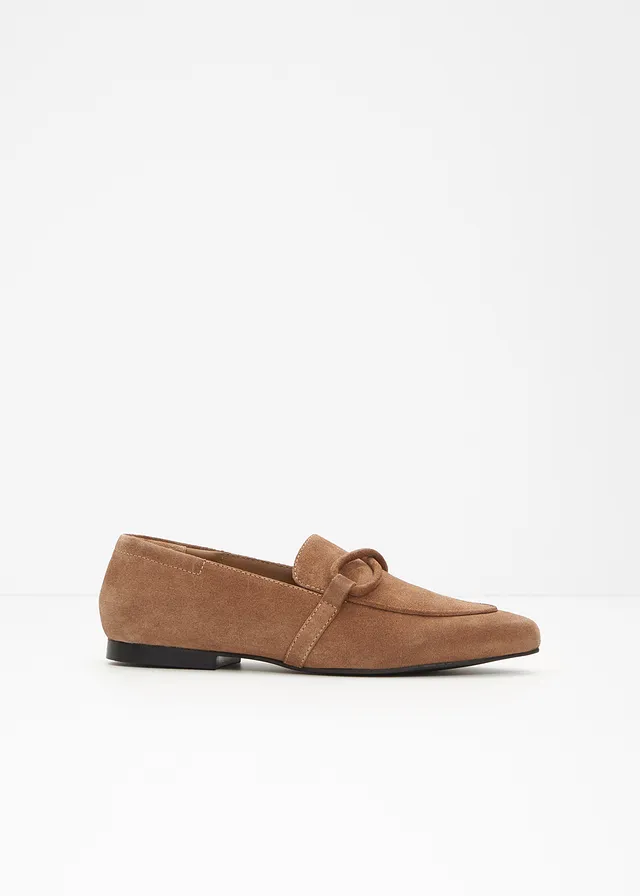 Mocassins en cuir velours