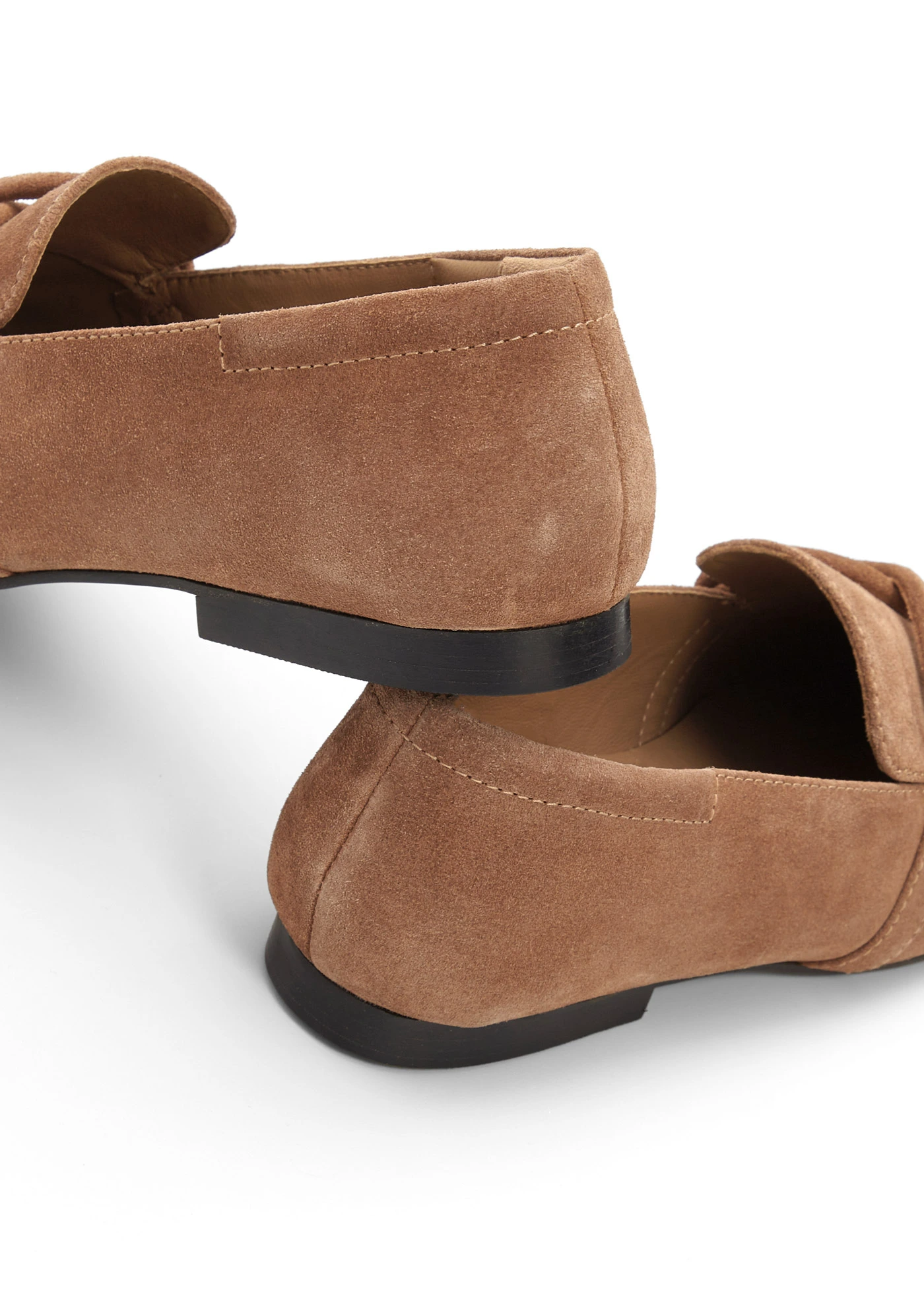 Loafersy ze skóry welurowej • brązowy kasztanowy • sklep bonprix